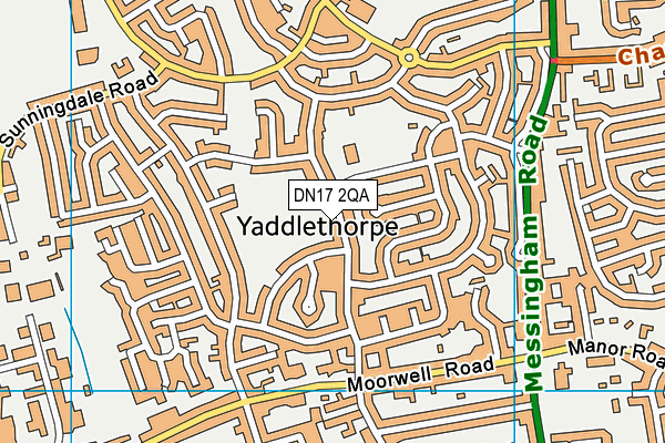 DN17 2QA map - OS VectorMap District (Ordnance Survey)