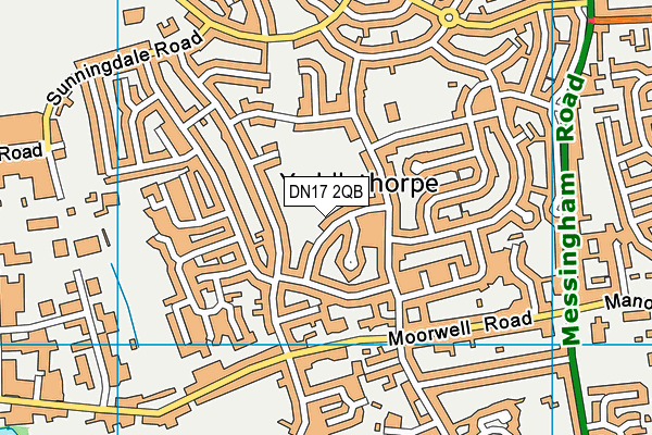 DN17 2QB map - OS VectorMap District (Ordnance Survey)
