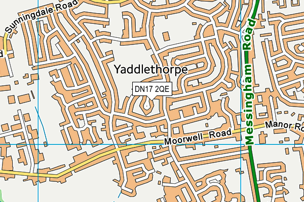 DN17 2QE map - OS VectorMap District (Ordnance Survey)