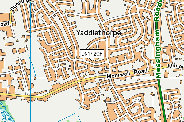 DN17 2QF map - OS VectorMap District (Ordnance Survey)