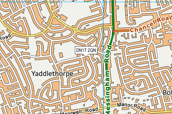 DN17 2QN map - OS VectorMap District (Ordnance Survey)