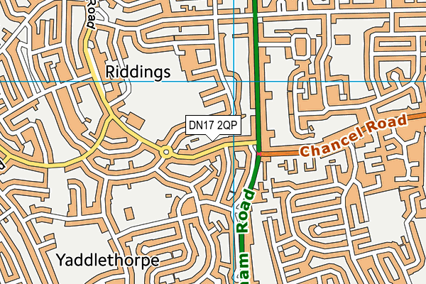 DN17 2QP map - OS VectorMap District (Ordnance Survey)