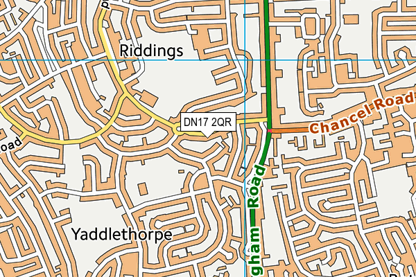 DN17 2QR map - OS VectorMap District (Ordnance Survey)