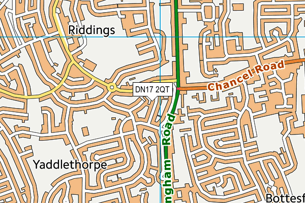 DN17 2QT map - OS VectorMap District (Ordnance Survey)