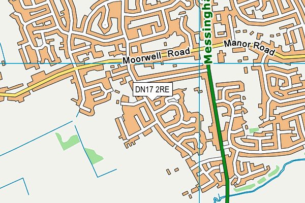 DN17 2RE map - OS VectorMap District (Ordnance Survey)