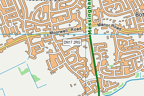 DN17 2RG map - OS VectorMap District (Ordnance Survey)