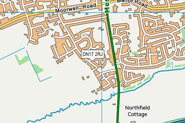 DN17 2RJ map - OS VectorMap District (Ordnance Survey)