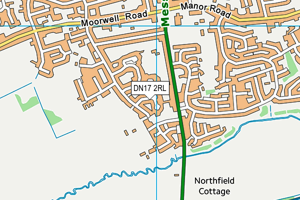 DN17 2RL map - OS VectorMap District (Ordnance Survey)