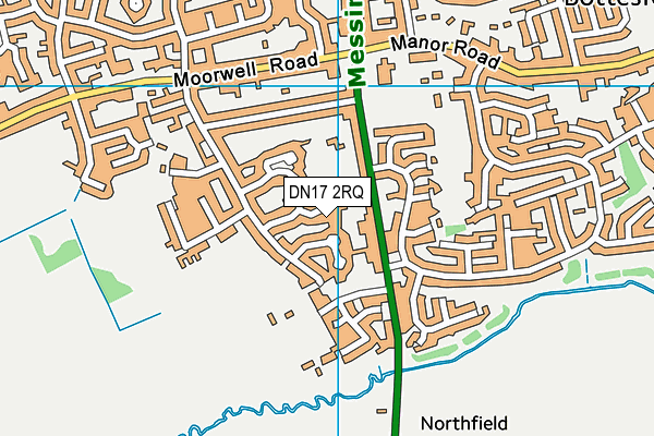 DN17 2RQ map - OS VectorMap District (Ordnance Survey)