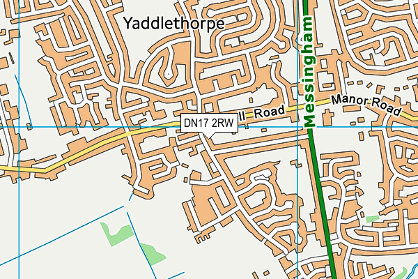 DN17 2RW map - OS VectorMap District (Ordnance Survey)