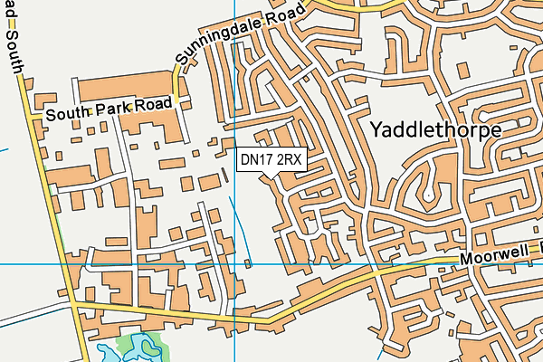 DN17 2RX map - OS VectorMap District (Ordnance Survey)