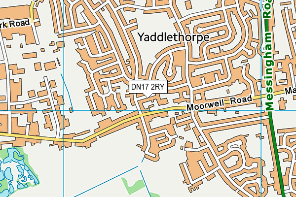 DN17 2RY map - OS VectorMap District (Ordnance Survey)
