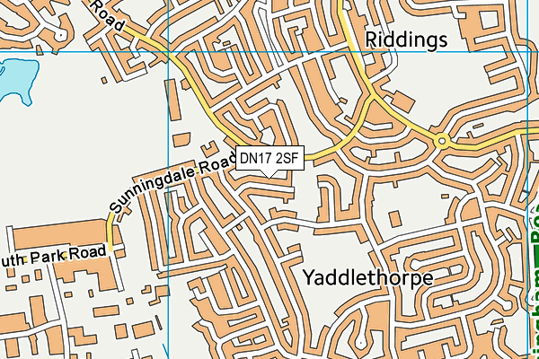 DN17 2SF map - OS VectorMap District (Ordnance Survey)