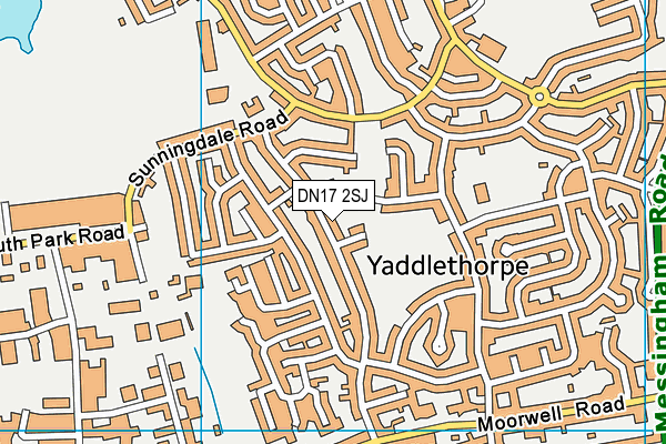 DN17 2SJ map - OS VectorMap District (Ordnance Survey)