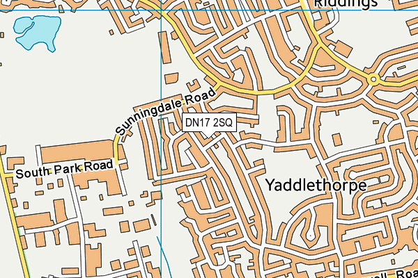 DN17 2SQ map - OS VectorMap District (Ordnance Survey)