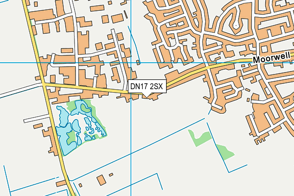 DN17 2SX map - OS VectorMap District (Ordnance Survey)