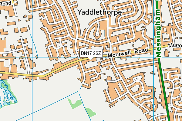 DN17 2SZ map - OS VectorMap District (Ordnance Survey)