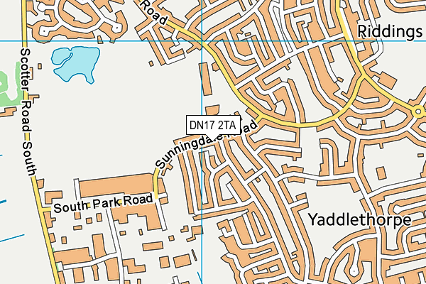 DN17 2TA map - OS VectorMap District (Ordnance Survey)