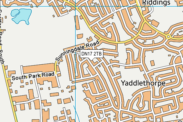 DN17 2TB map - OS VectorMap District (Ordnance Survey)