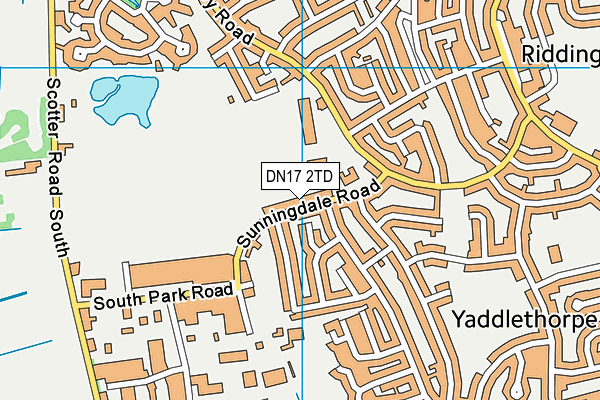 DN17 2TD map - OS VectorMap District (Ordnance Survey)
