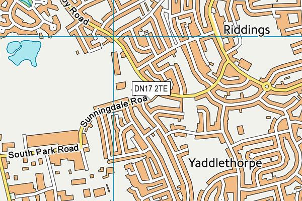 DN17 2TE map - OS VectorMap District (Ordnance Survey)
