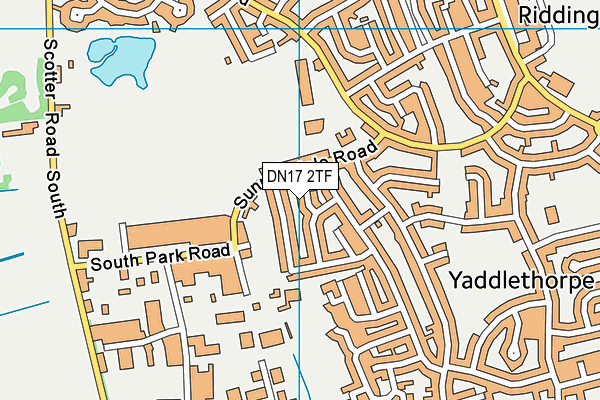 DN17 2TF map - OS VectorMap District (Ordnance Survey)
