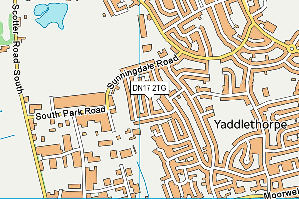 DN17 2TG map - OS VectorMap District (Ordnance Survey)