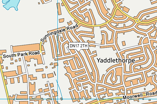 DN17 2TH map - OS VectorMap District (Ordnance Survey)