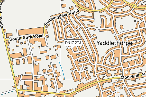 DN17 2TJ map - OS VectorMap District (Ordnance Survey)
