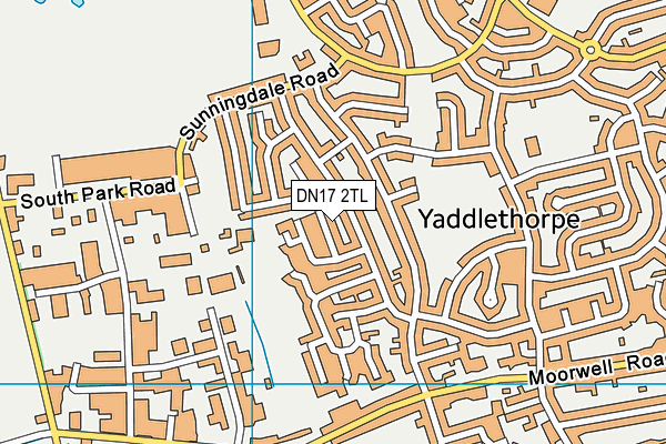 DN17 2TL map - OS VectorMap District (Ordnance Survey)