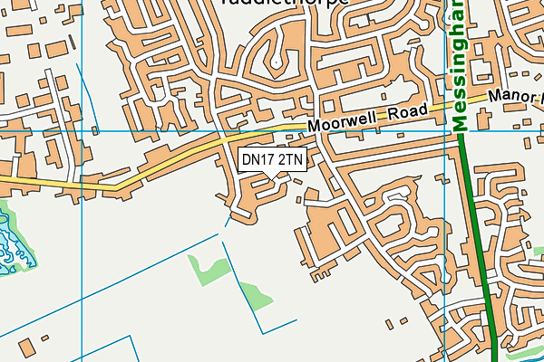 DN17 2TN map - OS VectorMap District (Ordnance Survey)