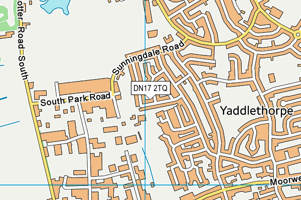 Bottesford Town Fc map (DN17 2TQ) - OS VectorMap District (Ordnance Survey)