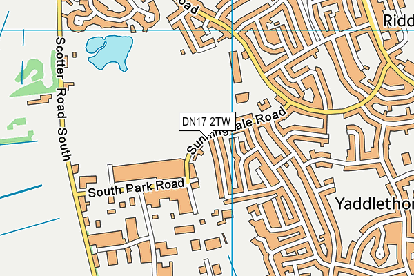 DN17 2TW map - OS VectorMap District (Ordnance Survey)