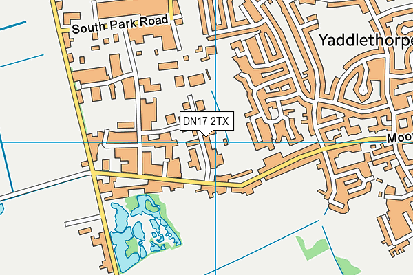 DN17 2TX map - OS VectorMap District (Ordnance Survey)