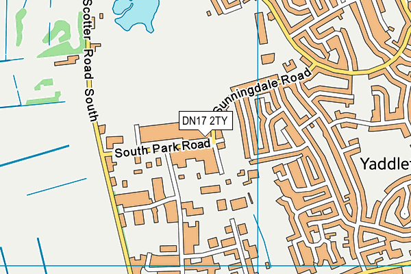DN17 2TY map - OS VectorMap District (Ordnance Survey)