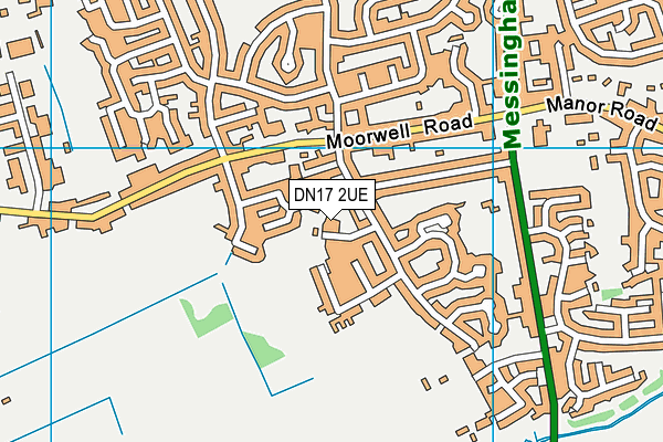 DN17 2UE map - OS VectorMap District (Ordnance Survey)