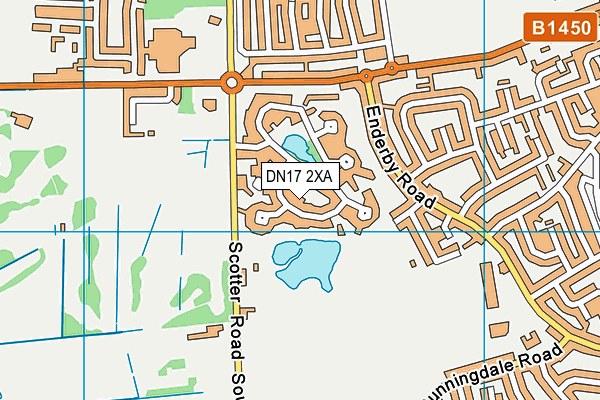 DN17 2XA map - OS VectorMap District (Ordnance Survey)