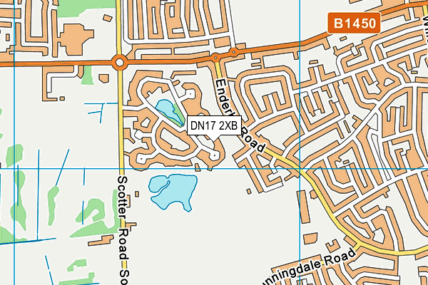 DN17 2XB map - OS VectorMap District (Ordnance Survey)