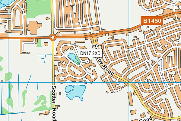 DN17 2XD map - OS VectorMap District (Ordnance Survey)