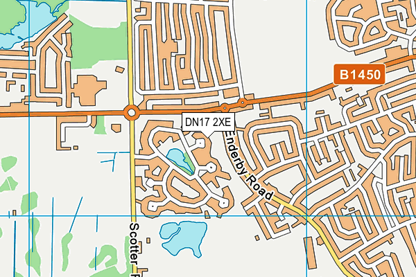 DN17 2XE map - OS VectorMap District (Ordnance Survey)