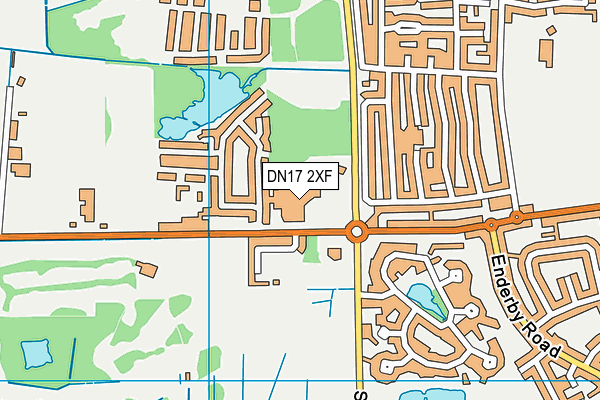 DN17 2XF map - OS VectorMap District (Ordnance Survey)