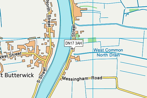DN17 3AH map - OS VectorMap District (Ordnance Survey)