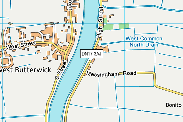 DN17 3AJ map - OS VectorMap District (Ordnance Survey)
