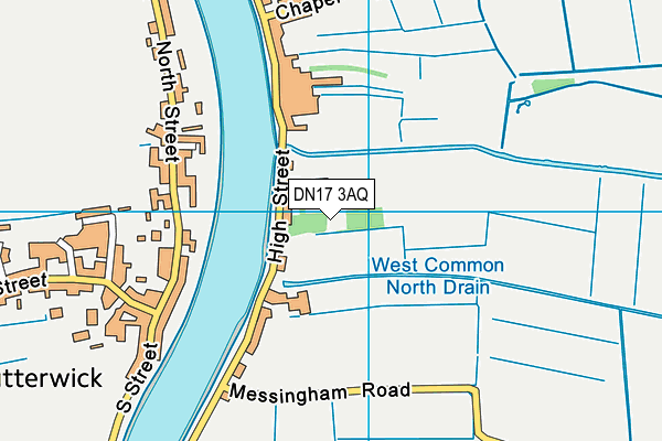 DN17 3AQ map - OS VectorMap District (Ordnance Survey)