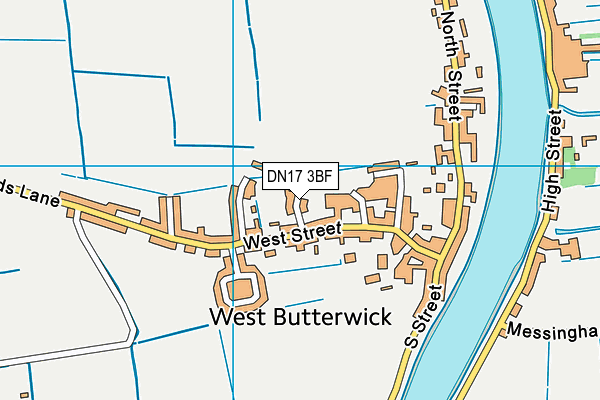 West Butterwick Recreation Ground map (DN17 3BF) - OS VectorMap District (Ordnance Survey)