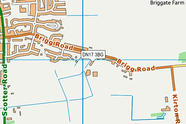 DN17 3BG map - OS VectorMap District (Ordnance Survey)