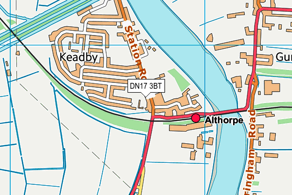 DN17 3BT map - OS VectorMap District (Ordnance Survey)