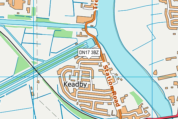 DN17 3BZ map - OS VectorMap District (Ordnance Survey)