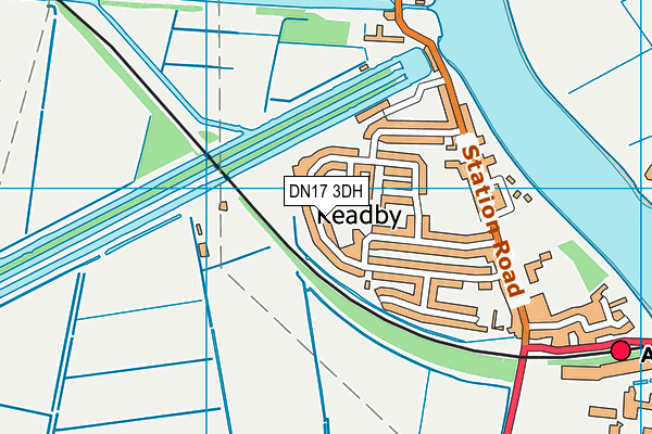 DN17 3DH map - OS VectorMap District (Ordnance Survey)