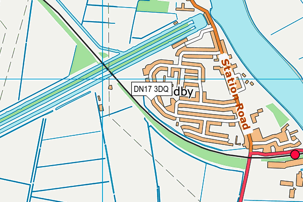 DN17 3DQ map - OS VectorMap District (Ordnance Survey)